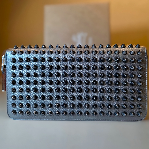 Christian Louboutin Handbags - Christian Louboutin Studded Long Zippy Wallet Black Leather With Box